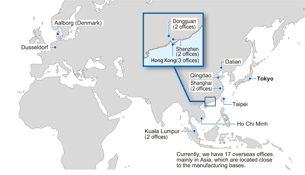 Aalborg(Denmark), Dusseldorf, Milano, Ho Chi Minh, Bangkok, Kuala Lumpur, Jakarta, Dalian, Qingdao, ShangHai, Taipei, Taiwan, Tokyo, Chiba, Guangzhou, Hong Kong, Shenzhen, Dongguan